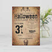 Volwassen Gotische Halloween Kostuumfeest Kaart (Staand voorkant)