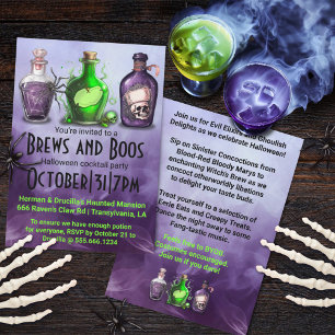 Volwassen Halloween-bieren en griezelige cocktails Kaart