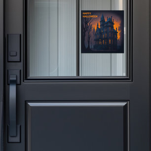 Volwassen Halloween Haunted Mansion Party Raamsticker