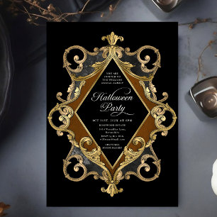 Volwassen Halloween Party Gold Vintage Kaart