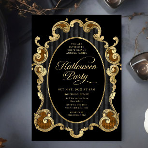 Volwassen Halloween Party Gold Vintage Kaart