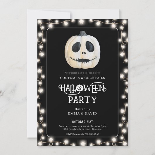 Volwassen Halloween Party Gotische Pompoen Gezicht Kaart (Voorkant)