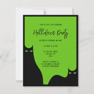 Volwassen Halloween Party Katten Ogen Zwart Groen Kaart