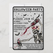 Volwassen Halloween Party schedel Kaart (Voorkant)