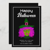 Volwassen Halloween Wicked Witch Custom Feestdagenkaart (Voorkant / Achterkant)