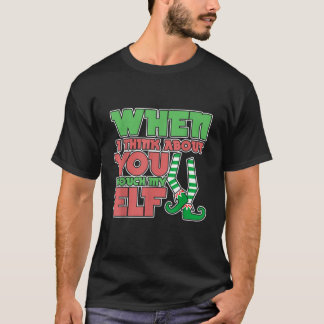 Volwassen humor Kerstmis als ik aan je denk T-shirt