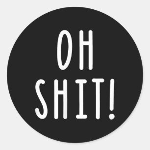 Volwassen humor met sarcasme ronde sticker