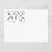 Volwassen kleuren Happy New Year Briefkaart (Achterkant)