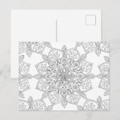 Volwassen kleuren Mandala Floral Pattern Briefkaart (Voorkant / Achterkant)