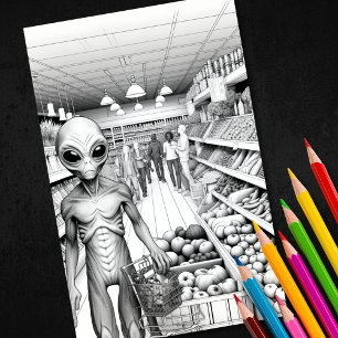 Volwassen Kleurend Alien 3D Poster