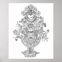 Volwassen kleurendag Poster dode boom