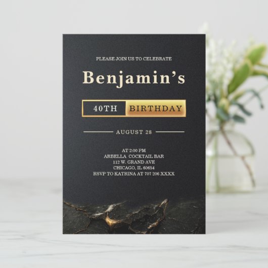 Volwassen Mannen 40e verjaardag Kaart (Staand voorkant)