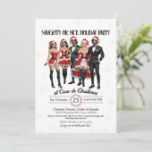 Volwassen sassy stout of leuk kerstfeest kaart (Staand voorkant)