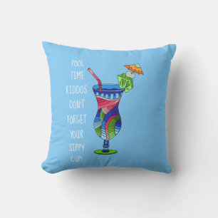 Volwassen Sippy Cup (blauw), Schattige zwembad Buitenkussen
