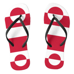 Volwassen slanke bandjes met vlag van Groenland Teenslippers