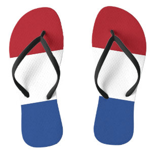 Volwassen slanke bandjes met vlag van Nederland Teenslippers
