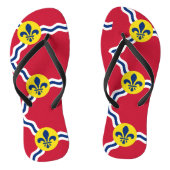 Volwassen slanke bandjes met vlag van St. Louis Teenslippers (Voetbed)