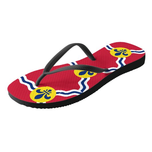Volwassen slanke bandjes met vlag van St. Louis Teenslippers (Schuin)