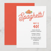 Volwassen Spaghetti Verjaardagsfeestje Kaart (Voorkant / Achterkant)