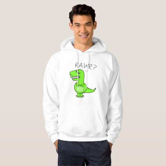 Volwassen T-Rex Hoodie (Voorkant volledig)