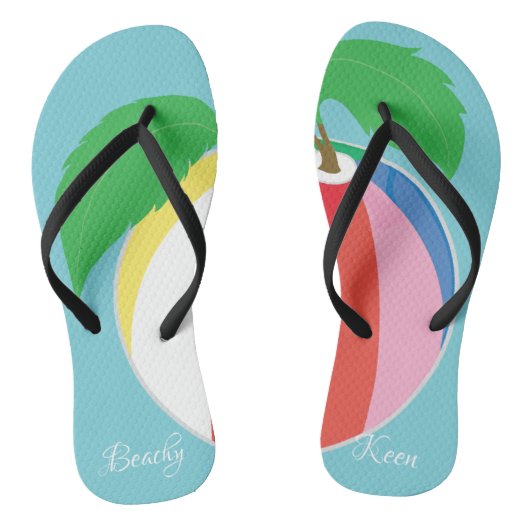 Volwassen Teenslippers "Beachy Keen/Beachball" (Voetbed)
