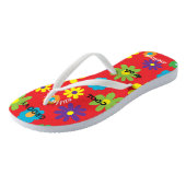 Volwassen Teenslippers "Groovy Flowers" Teenslippe (Schuin)