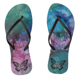 Volwassen Teenslippers "Inkblots Pink-Greens Butte