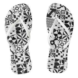 Volwassen Teenslippers, slanke bandjes zwart bedru Teenslippers