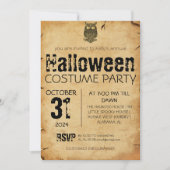 Volwassen Uil Gothic Halloween Kostuumfeest Kaart (Voorkant)