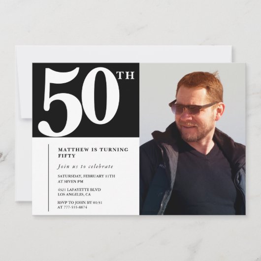 Volwassen verjaardag 50e verjaardag uitnodiging Ch