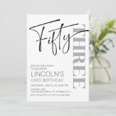 Volwassen verjaardag 51 52 53 54 55 56 57 58 59 kaart (Staand voorkant)