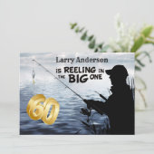Volwassen Visser Milestone 60 Verjaardag Custom Kaart (Staand voorkant)