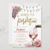 Volwassen wijn 50ste verjaardag kaart (Voorkant)