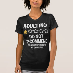 Volwassen worden Funny One Ster Beoordeling PNG T-shirt