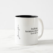 Volwassen Worden Is Moeilijk Koffiemok Tweekleurige Koffiemok (Voorkant rechts)