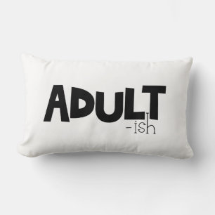 Volwassenachtig zwart-wit grappig citaat Gezegde Kussen