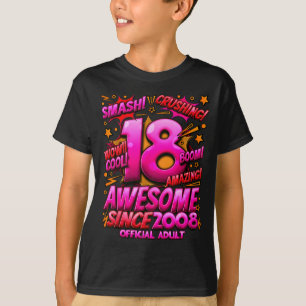 Volwassene 18 jaar voor jongens 18e verjaardag jon t-shirt