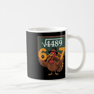 Volwassene 67 Vierkantswortel 4489 Turkije Wiskund Koffiemok