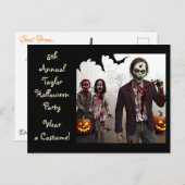 Volwassene en Kinderen Zombies Halloween Party Inv Briefkaart (Voorkant / Achterkant)