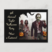 Volwassene en Kinderen Zombies Halloween Party Inv Briefkaart (Voorkant)