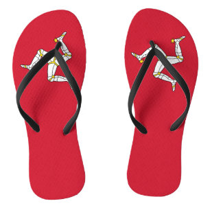 Volwassene Slanke Riemen met Isle of Man-vlag, UK Teenslippers