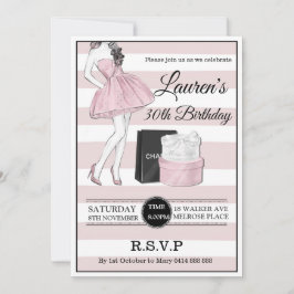 Volwassenen 30th 40th 50th champagne Birthday part Kaart