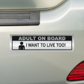 Volwassenen aan boord bumpersticker (Op auto)