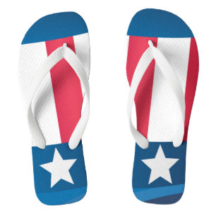 Volwassenen, brede Teenslippers/Amerikaanse vlag Teenslippers