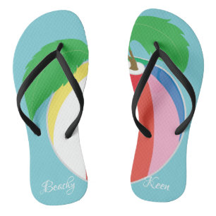 Volwassenen Flip-Flops "Beachy Keen/Beachball" Teenslippers