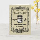 Volwassenen Halloween kaart (Gele Bloem)