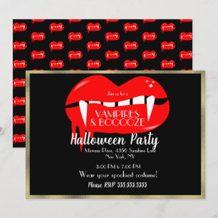 Volwassenen Halloween Vampier Feest Rood Zwart en Kaart