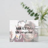 VOLWASSENEN: Het leven heeft gewoon ECHTE briefkaa Briefkaart (Staand voorkant)