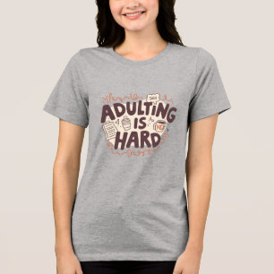Volwassenen is een grappig doodle-ontwerp Tri-Blend shirt