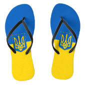 Volwassenen met vlag van Oekraïense Teenslippers (Voetbed)